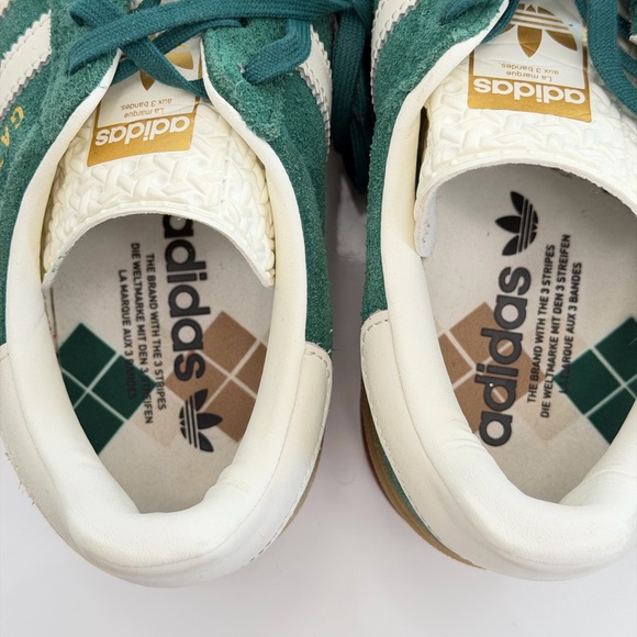 Adidas Gazelle Green and White Women's Sneakers - Picture 7 of 8